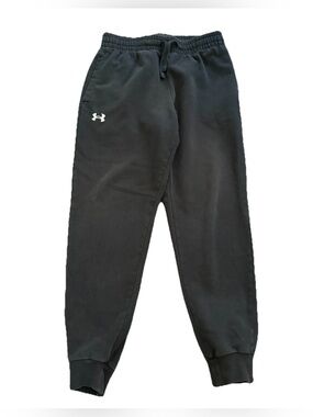 Under Armour Men’s Fleece Joggers Size Medium Black Sweatpants Tapered Cuffed